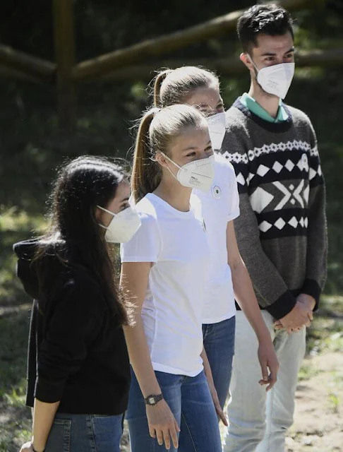 Crown Princess Leonor and Infanta Sofia of Spain attended the event '#Unarbolporeuropa' held in Hayedo de Montejo