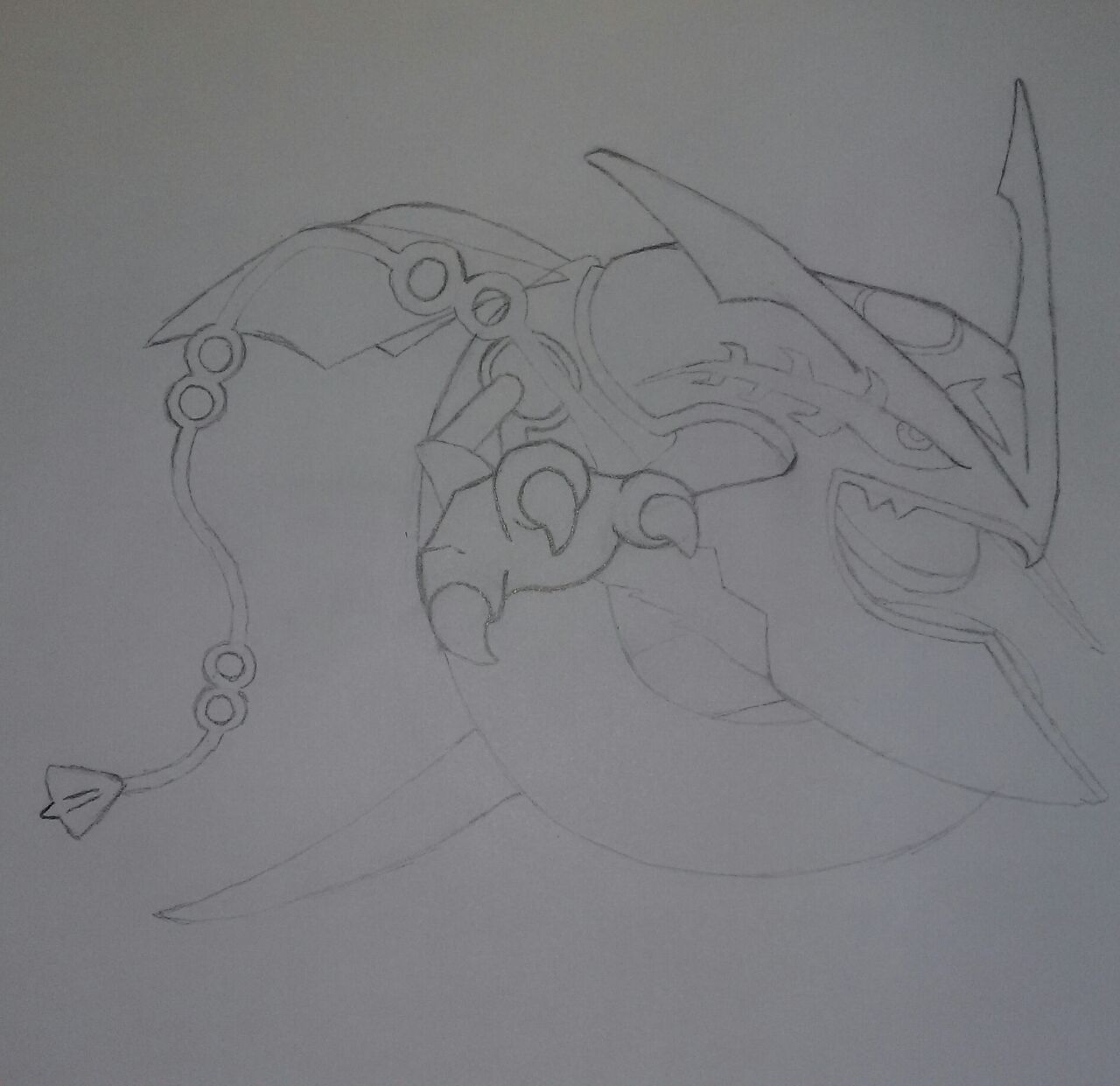 COMO DESENHAR O POKÉMON MEGA RAYQUAZA  HOW TO DRAW MEGA RAYQUAZA POKEMON 