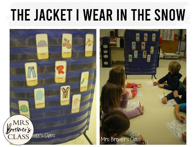 The Jacket I Wear in the Snow book study activities unit with Common Core aligned literacy companion activities for Kindergarten and First Grade