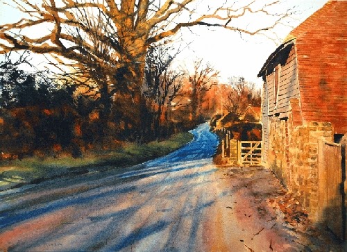 04-Fittleworth-Joe-Francis-Dowden-Photo-Realistic-Watercolour-Paintings-www-designstack-co
