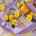 Quick Easter table decoration and centerpieces