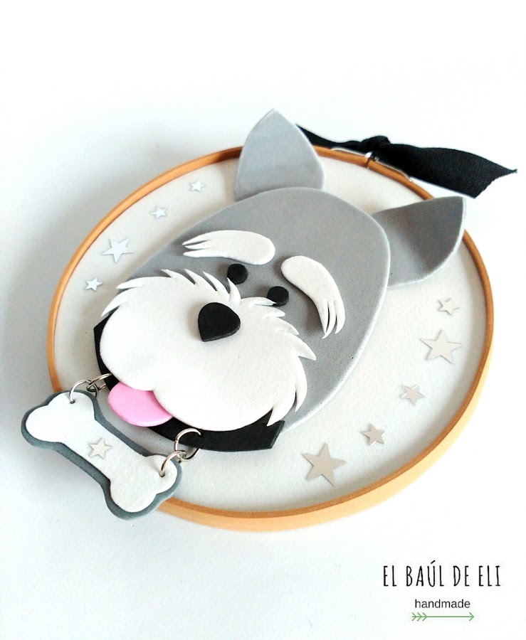 bastidor, diseño perro, goma eva