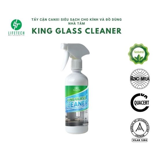 TẨY TRANG CẶN CANXIN KÍNH KINGGLASS CLEANER 500ML