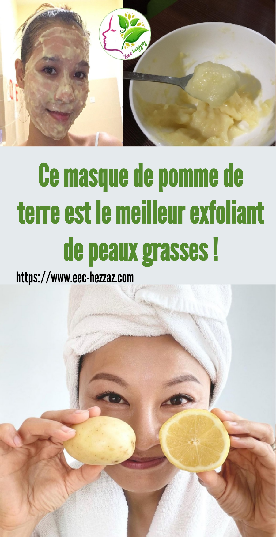 Ce masque de pomme de terre est le meilleur exfoliant de peaux grasses !