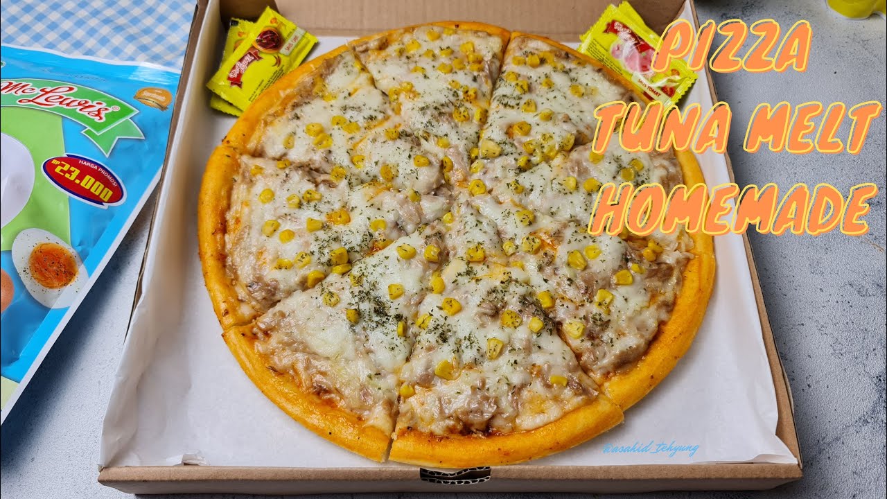 PIZZA TUNA MELT TEFLON TANPA MIXER ALA PIZZA HUT Resep dan Review