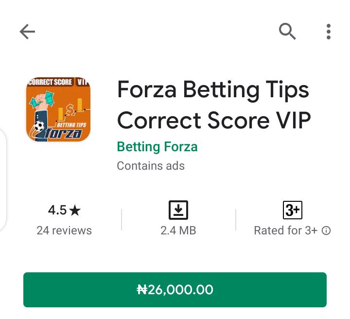 Forza Betting Tips Correct Score Vip Apk