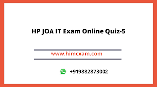 HP JOA IT Exam Online Quiz-5