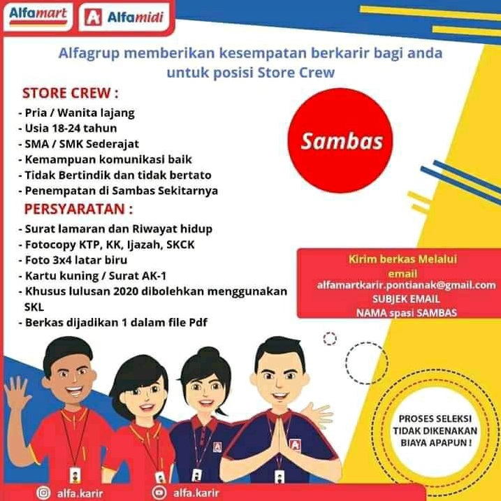 Lowongan Kerja Alfamart Sambas
