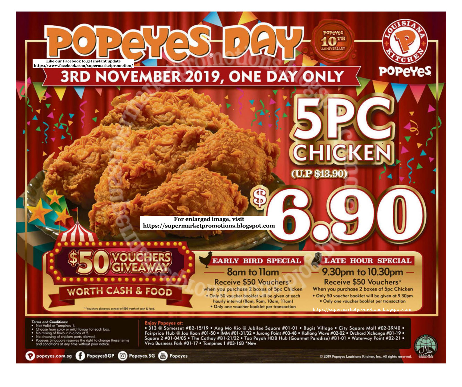 Popeyes Day Promotion 03 November 2019 Supermarket Promotions