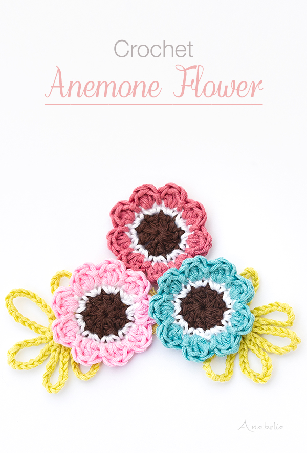 Anemone Crochet Flower, Anabelia Craft Design Anemone Crochet Flower, Anabelia Craft Design