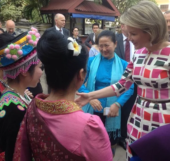 Queen Mathilde, honorary President of Unicef Belgium, is on a four days mission in Laos