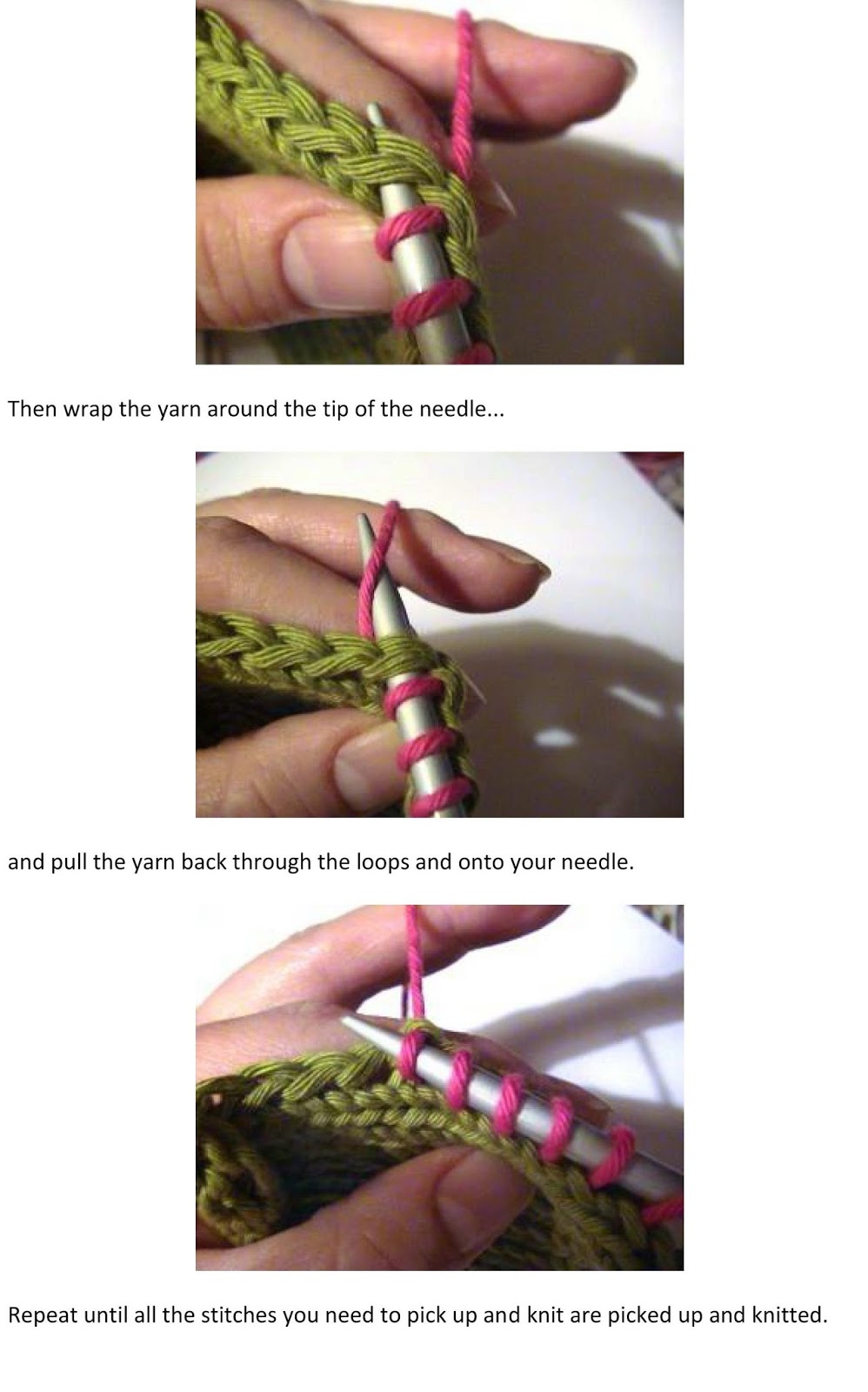 LiaKnits Picking up stitches Part 1