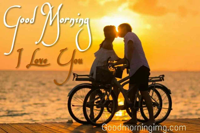 Romantic good morning kiss images