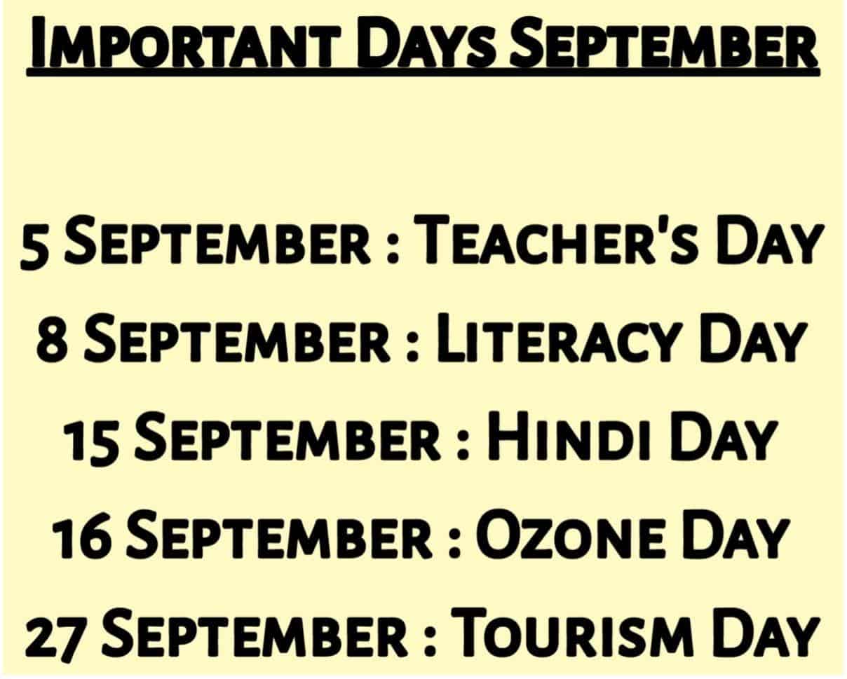 Important dates in September UPSE CSE PSE Every Things You Know