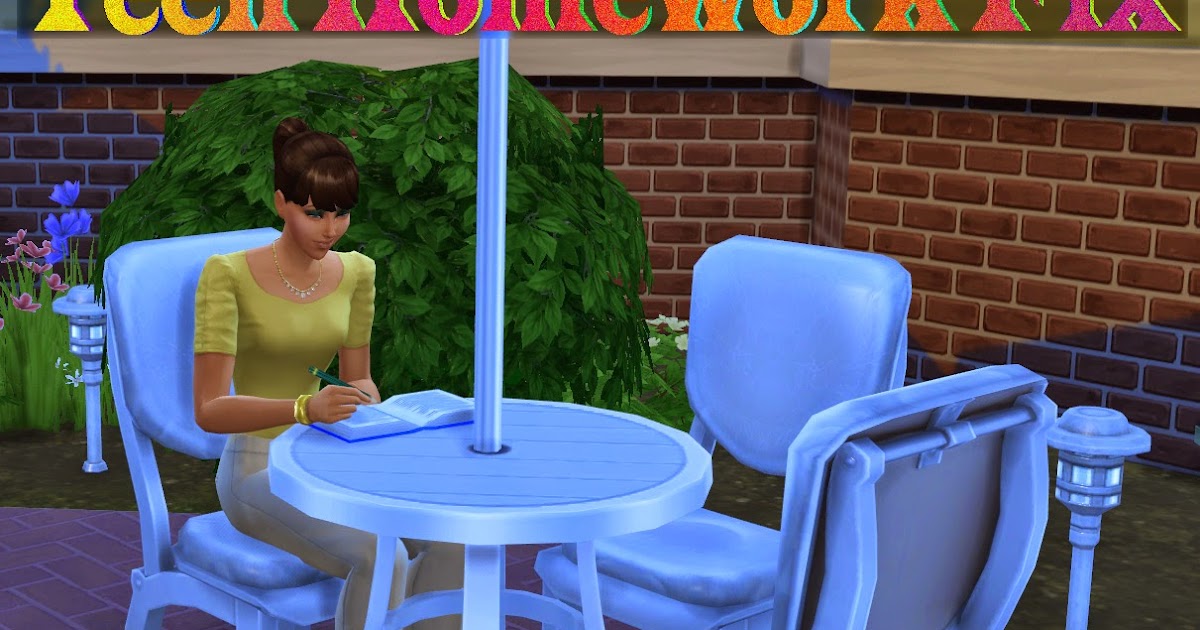 Sims 4 kids homework image