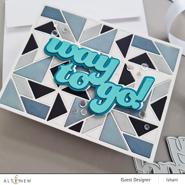 Easy Masculine cards, Altenew way to go die set, Altenew Simple shapes cover die set, Altenew Masculine cards, Altenew Rock collection ink set, Simple shapes card with Altenew, Quillish