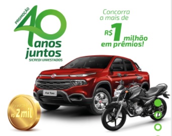 Promoção Sicredi Uniestados 40 Anos Juntos Aniversário 2021 - Um Milhão em Prêmios