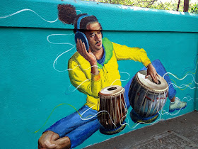 mural, street art, painting, art, wall, bandra, street, incredible india, mumbai, music, 