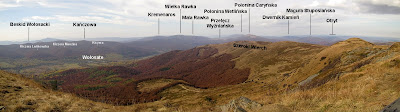 Panorama północno-zachodnia z Tarnicy.