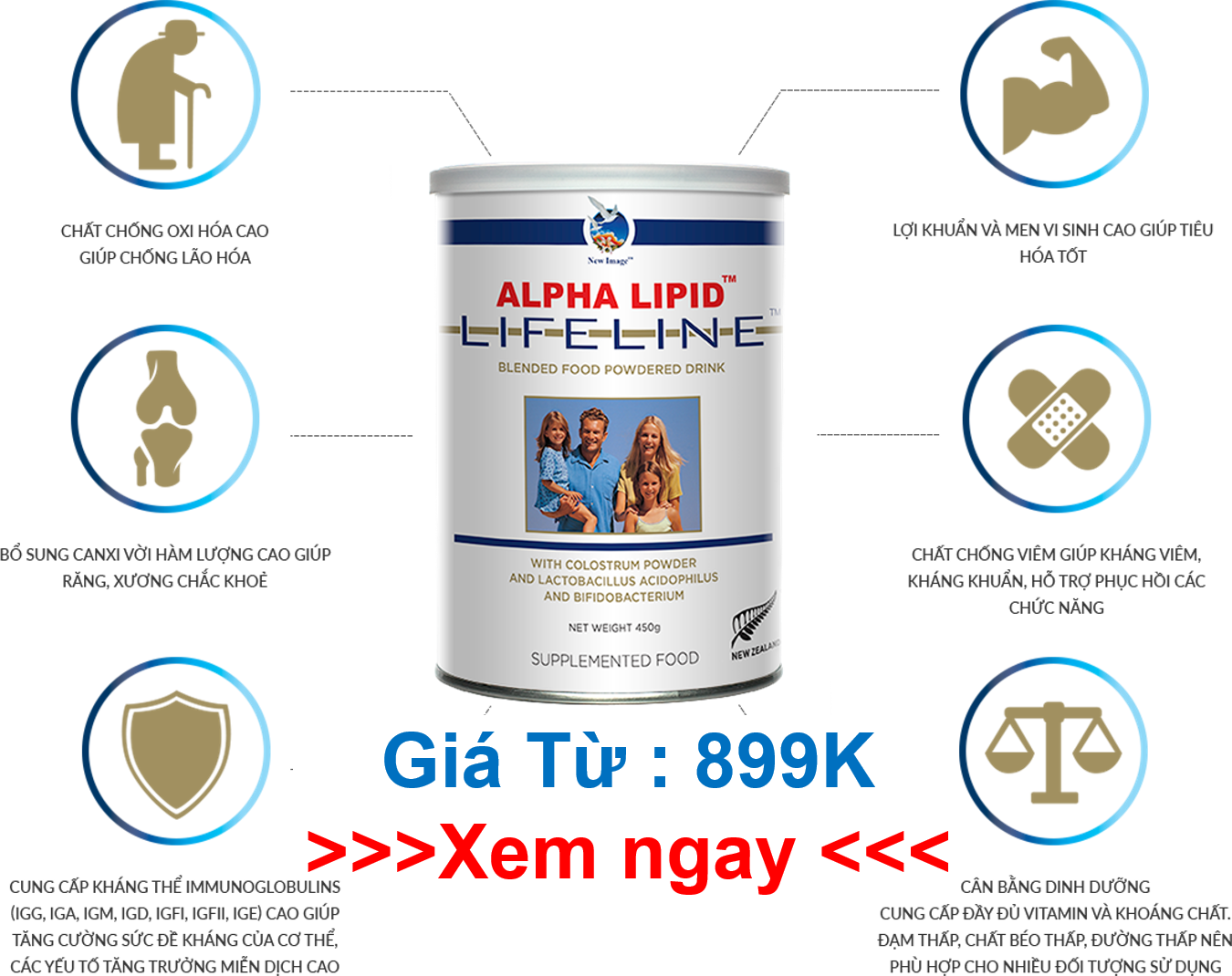 Sữa non Alpha Lipid LifeLine Giá Rẻ