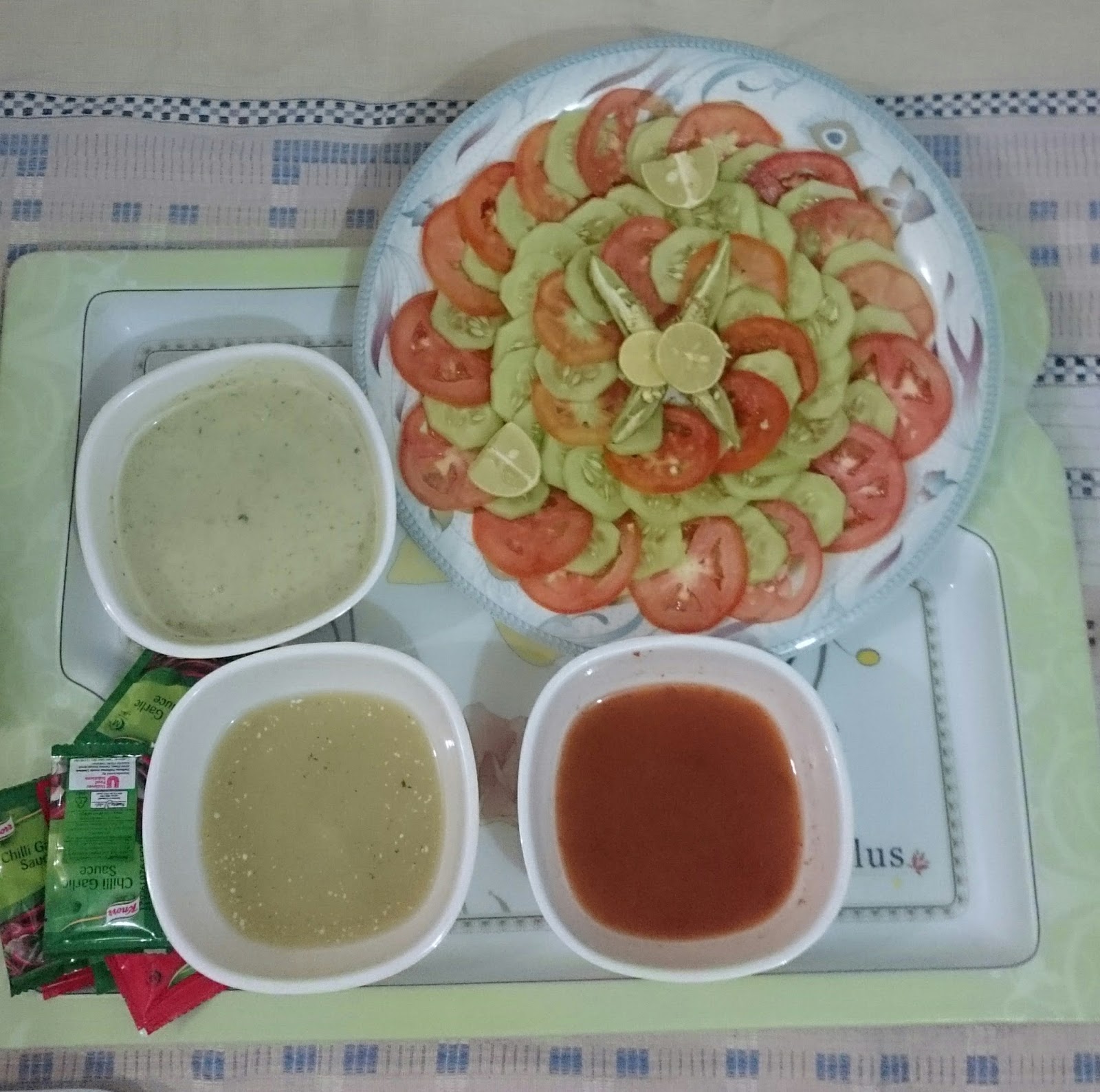 Salad, raita and chatni - Desi Food Corner