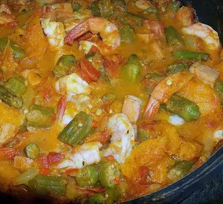 Senegal Seafood Okra Soup.