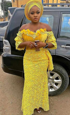 Yellow lace styles Yellow Lace Styles For Asoebi