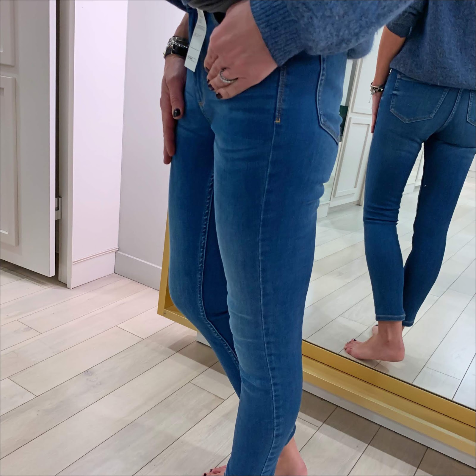 my midlife fashion, marks and spencer sculpt and lift roma rise skinny leg jeans