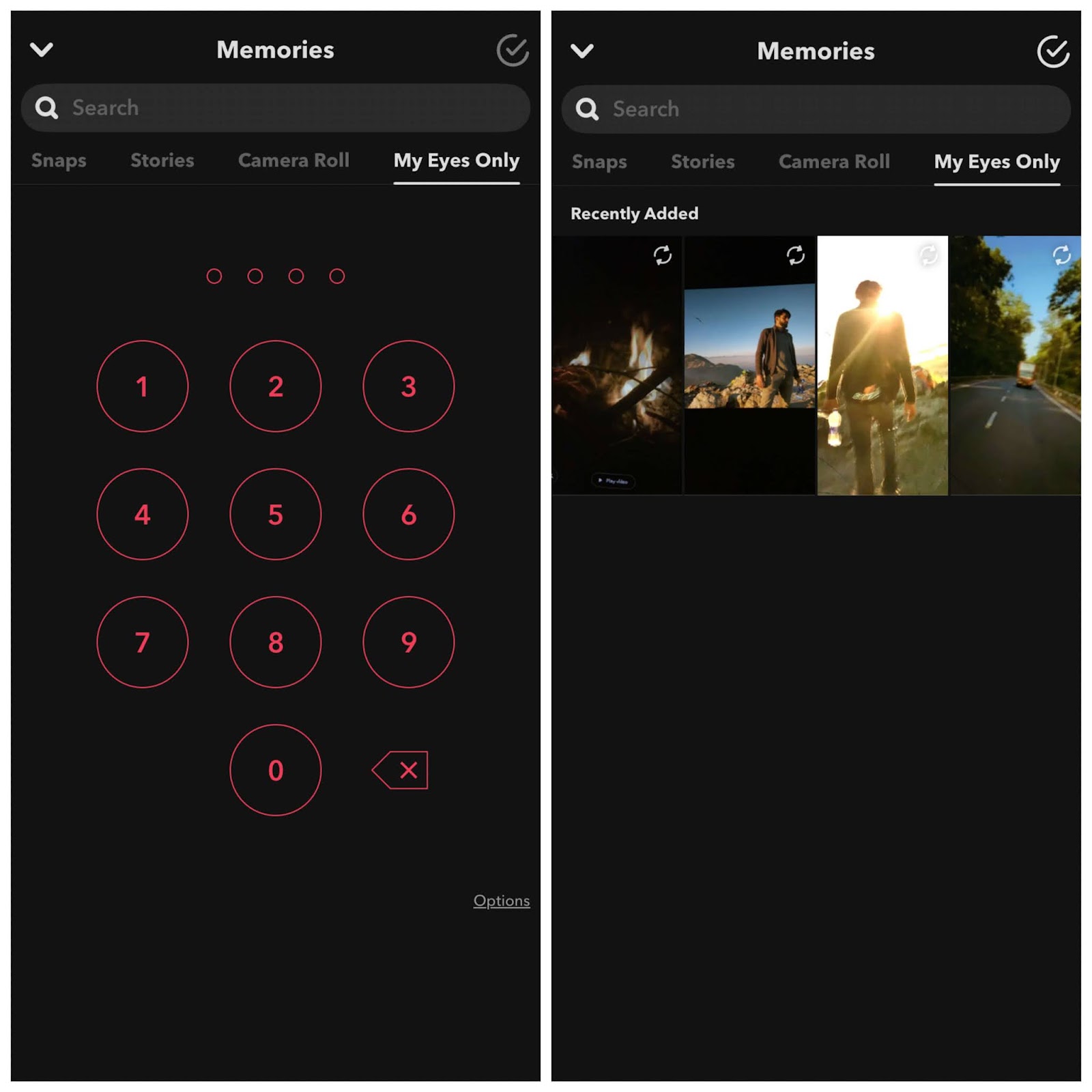 View private photos in My Eyes Only View hidden photos in My Eyes Only