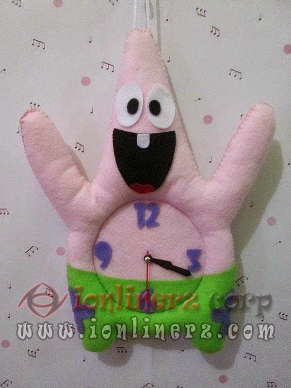 Jam Dinding Flanel Karakter Kartun Boneka Patrick Star Jam Dinding Flanel Karakter Kartun Boneka Patrick Star
