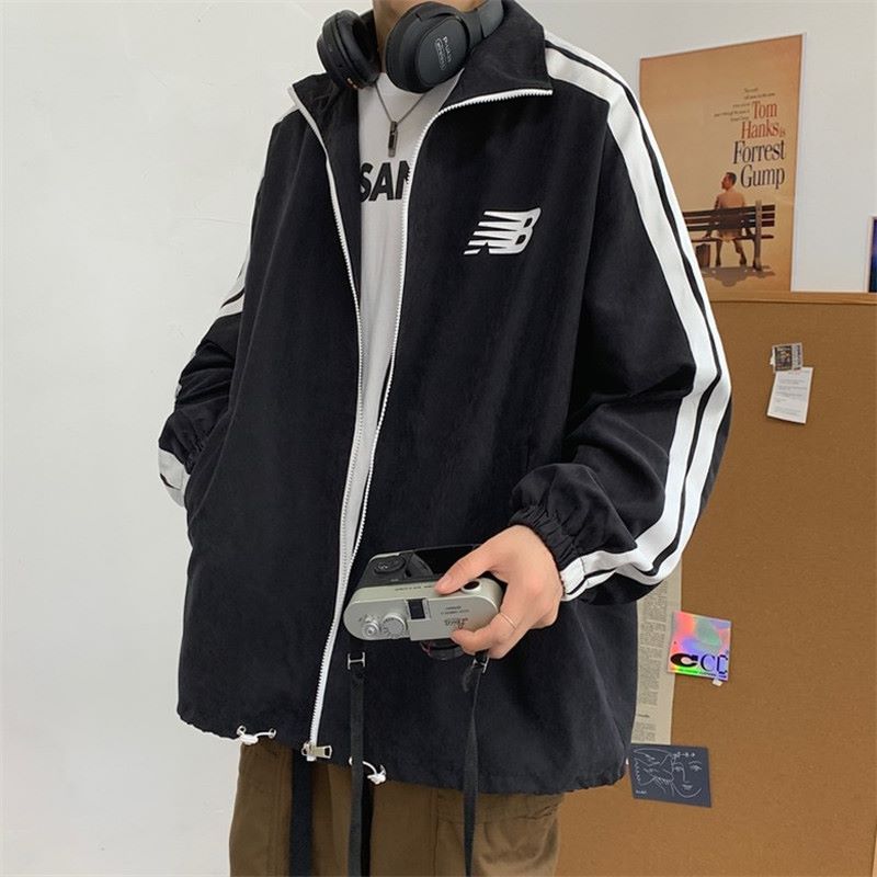 Áo khoác bóng chày form rộng chữ NB vải dù cao cấp thời trang Hàn Quốc dáng Unisex nam nữ D02