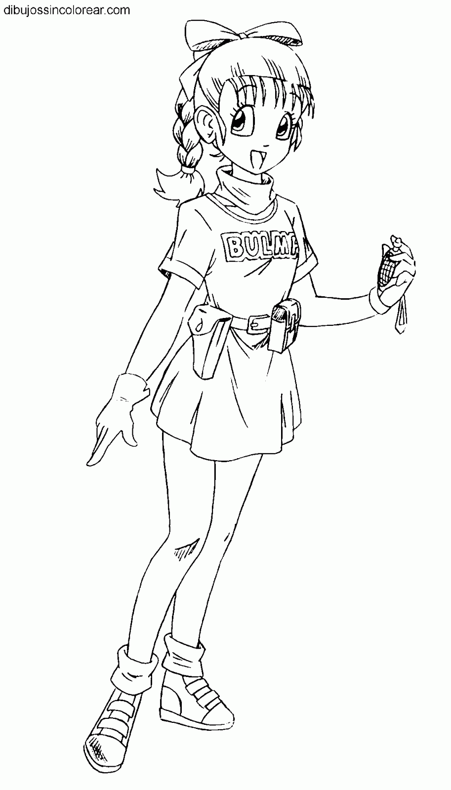 Dibujos Sin Colorear Dibujos de Bulma (Dragonball) para colorear