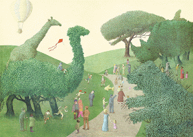 04-Animal-Tree-Park-The-Fan-Brothers-Surreal-Illustrations-www-designstack-co