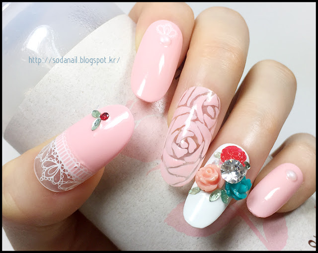 rose nail art 2016