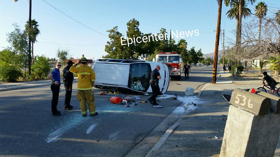 Bad traffic accident on Buena Vista in Hemet by John Kemp
