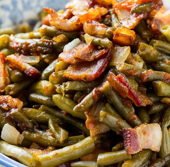 Slow Cooker Barbecued Green Beans #ketodiet #healthy