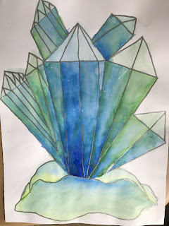Elements of the Art Room: Art Rocks! 4th grade Gems & Crystals