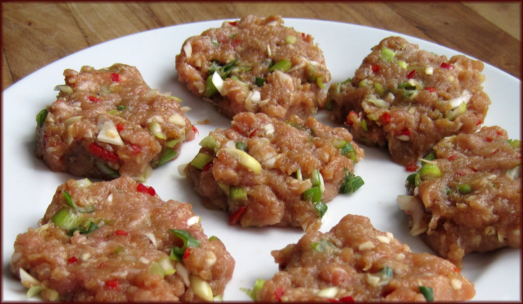 Sweet Chilli Pork Patties and Mincing your own Meat! A Glug of Oil