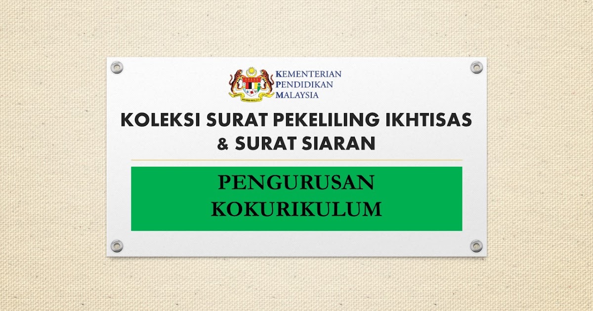 Surat Pekeliling Pelaksanaan Kerja Kursus Menengah Tasa