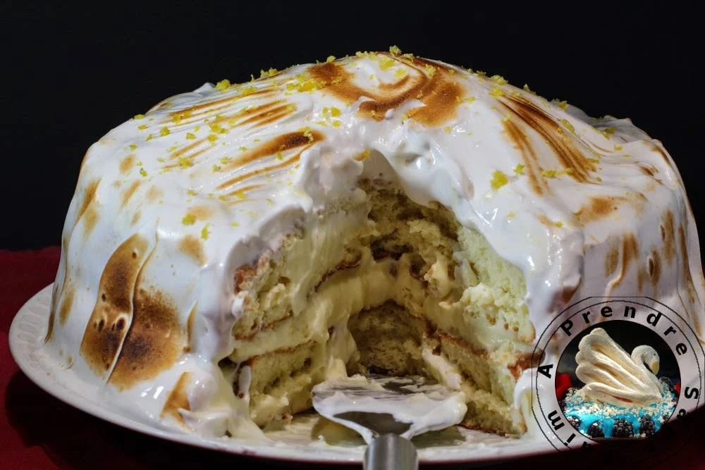 Gâteau à la vanille et crème de citron meringué (pas à pas en photos)