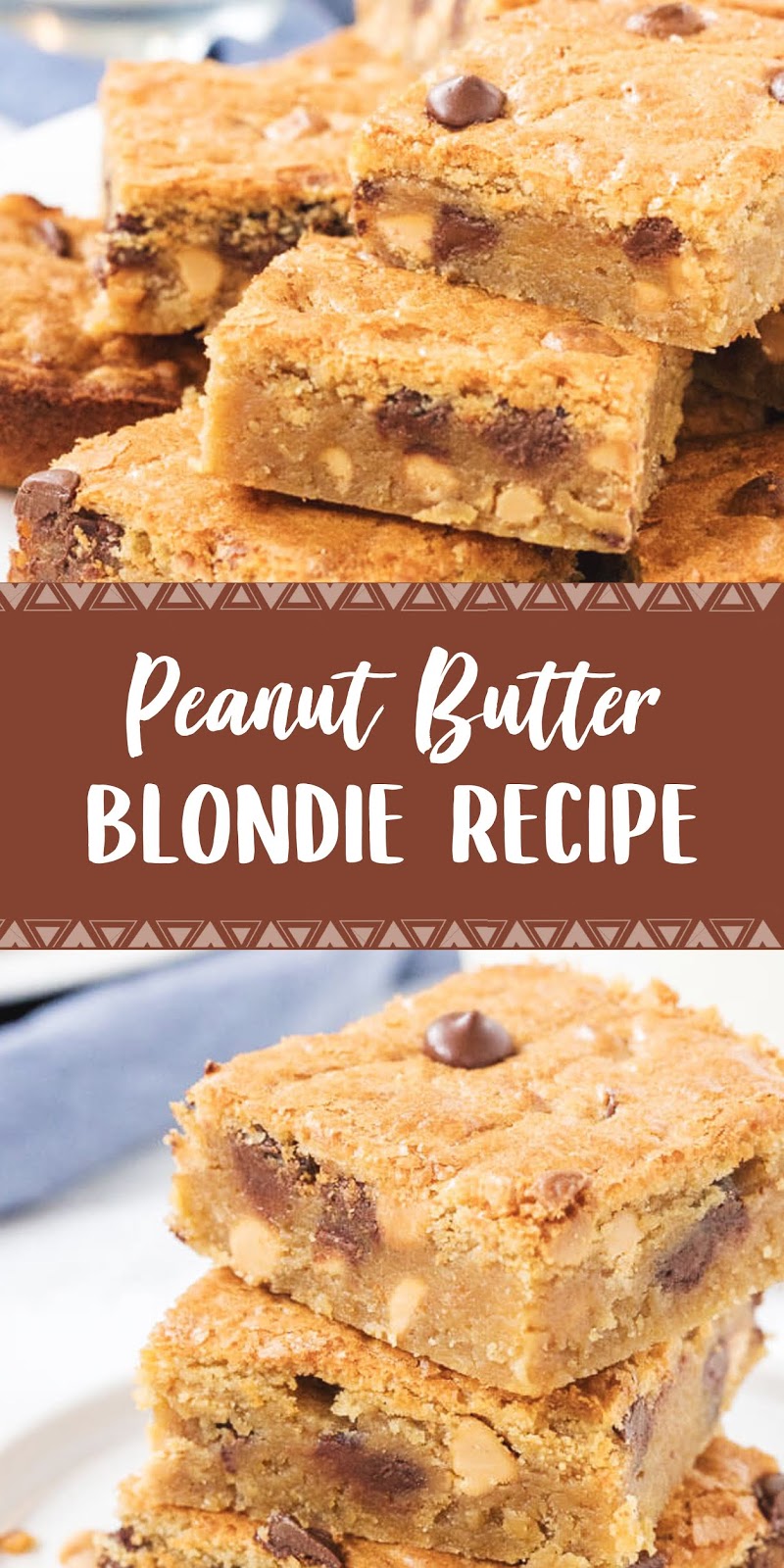 Peanut Butter Blondie Recipe 3 SECONDS