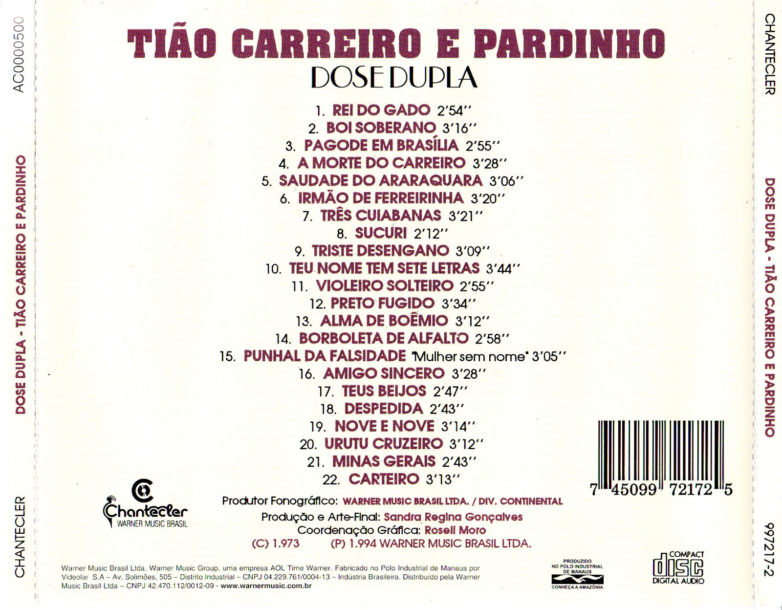 Karacasblog Tião Carreiro e Pardinho Dose Dupla Vol. 01