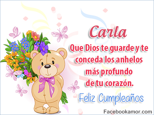 Resultado de imagen para feliz cumpleaños carla