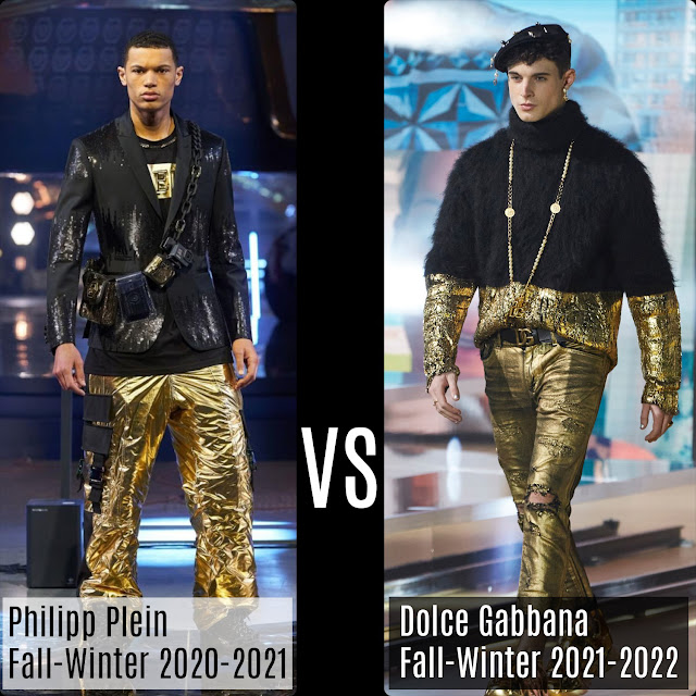 Philipp Plein Fall-Winter 2020-2021 vs Dolce Gabbana Fall-Winter 2021-2022