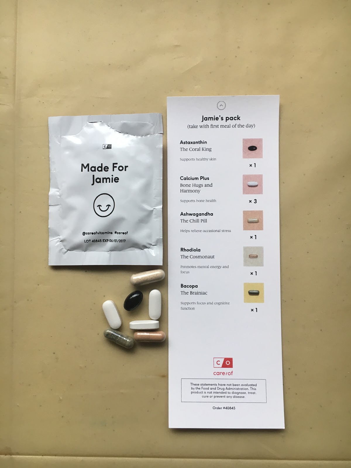 The Beauty of Life Take Care care/of Personalized Daily Vitamins