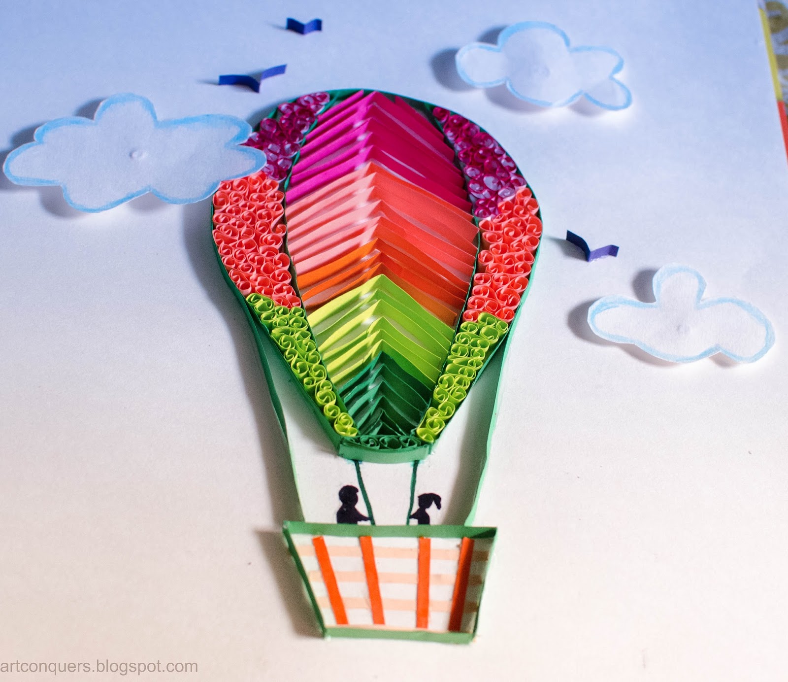Artconquers Hot Air Balloon Quilling tutorial