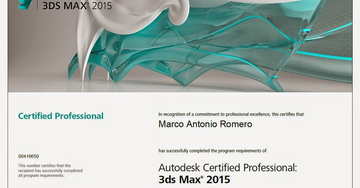 Marco Romero Autodesk 3ds Max 15 Professional Certification
