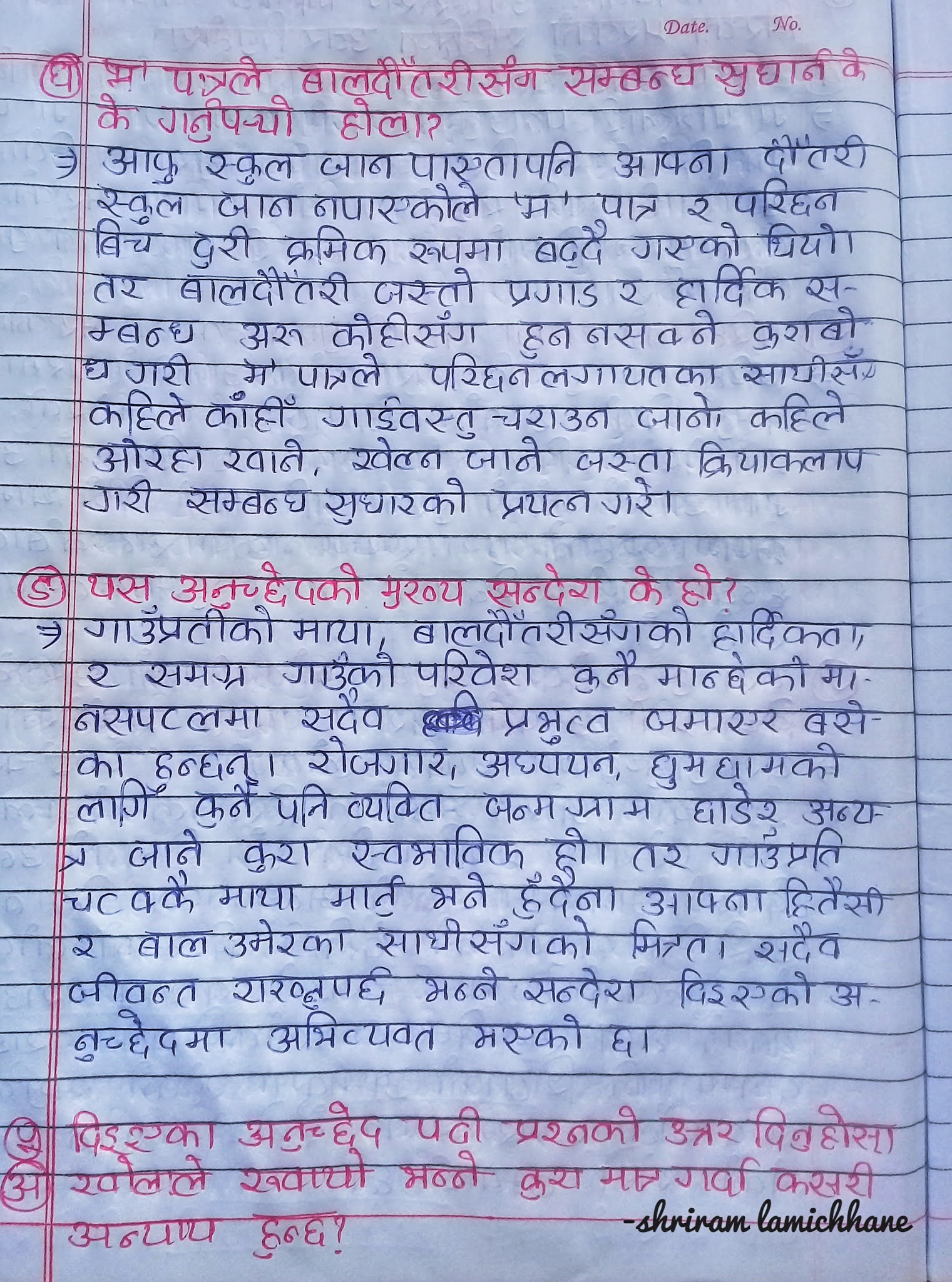 essay on social service in nepali language