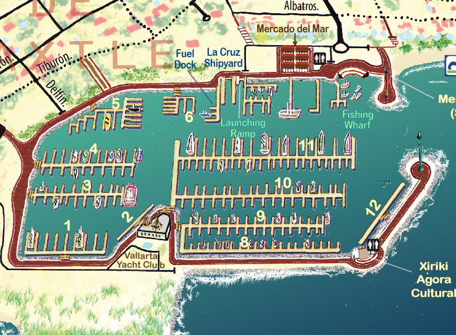 La Cruz Mexico Map Mapa Jeff Cartography: La Cruz De Huanacaxtle Map
