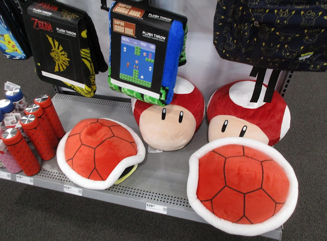 Best Buy Mocchi Super Mushroom Koopa Shell plushes plushies Mario Kart Zelda plush throws
